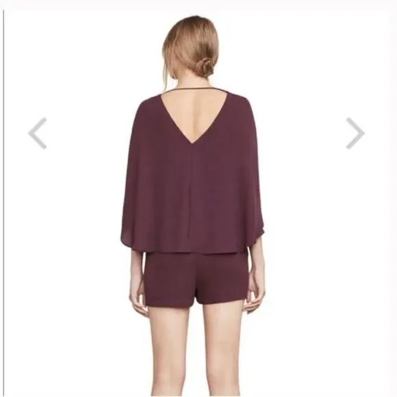BCBGMAXAZRIA "Carie" Burgundy Short Romper - Picture 2 of 10